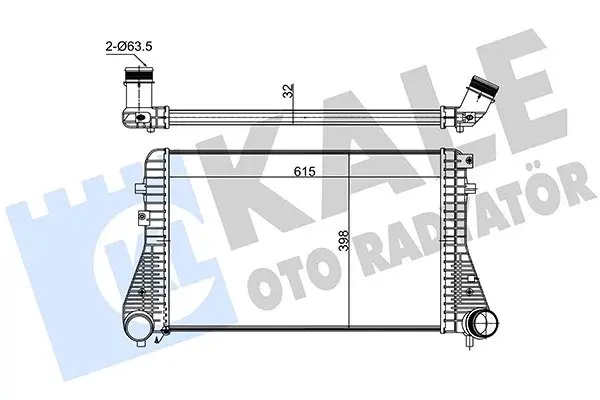 Радиатор интеркулера KALE OTO RADYATOR 342900
