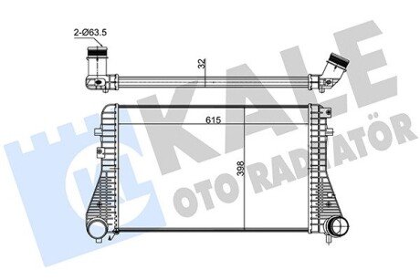 Радиатор интеркулера kale oto radyator 342900 на Фольксваген Тигуан