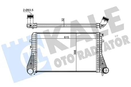 Радиатор интеркулера KALE OTO RADYATOR 342900