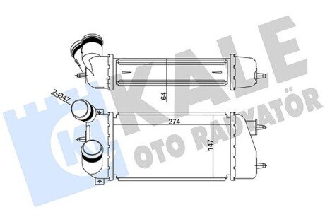 Радіатор інтеркулера kale oto radyator 344100 на Ситроен С3