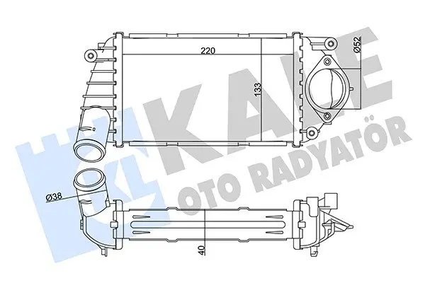 Радіатор інтеркулера KALE OTO RADYATOR 344760 (фото 1)