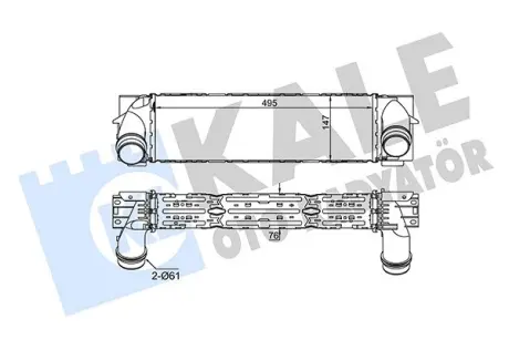 Радиатор интеркулера KALE OTO RADYATOR 344835