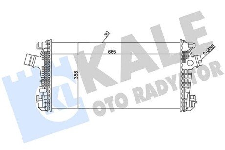 Радіатор інтеркулера kale oto radyator 344900 на Опель Астра j