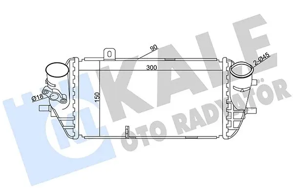Радіатор інтеркулера KALE OTO RADYATOR 344950 (фото 1)