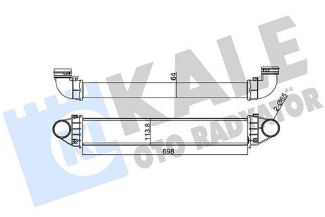 Радіатор інтеркулера kale oto radyator 344970 на Мерседес W245