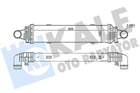 Радиатор интеркулера kale oto radyator 345015