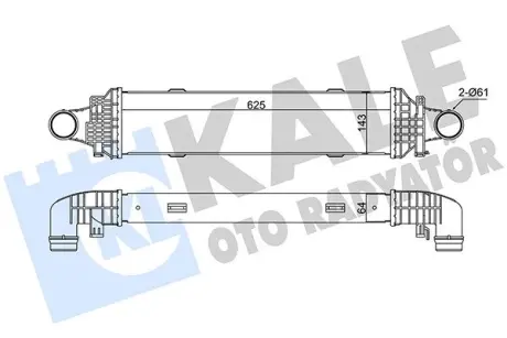 Радіатор інтеркулера KALE OTO RADYATOR 345015