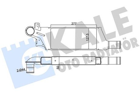 Радіатор інтеркулера kale oto radyator 345040