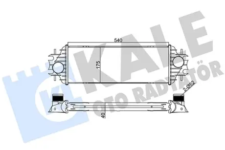 Радіатор інтеркулера KALE OTO RADYATOR 345045