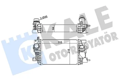 Радіатор інтеркулера KALE OTO RADYATOR 345055