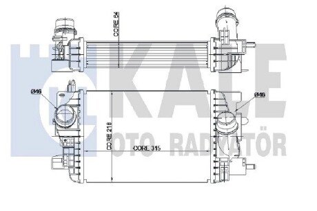 Радіатор інтеркулера kale oto radyator 345060