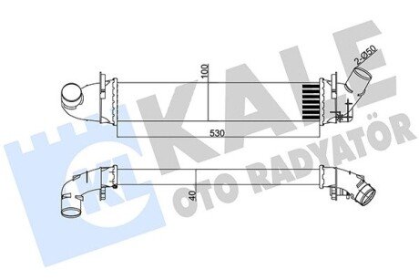 Радіатор інтеркулера kale oto radyator 345080 на Рено Логан 1