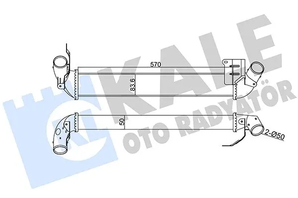 Радиатор интеркулера KALE OTO RADYATOR 345120