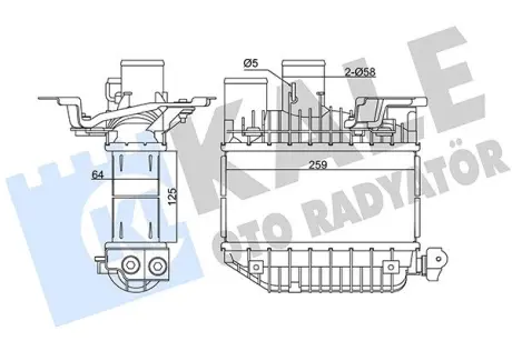 Радиатор интеркулера KALE OTO RADYATOR 345135