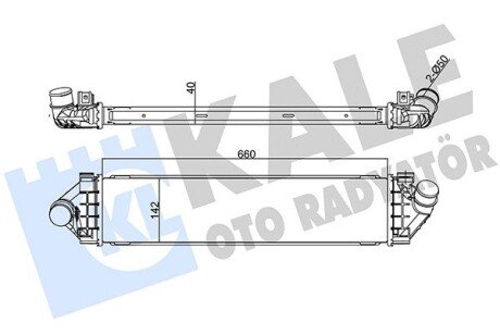 Радиатор интеркулера kale oto radyator 347000 на Форд Grand C-Max