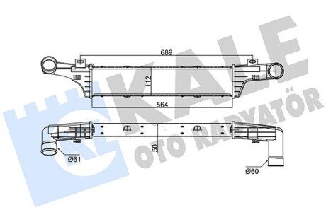 Радиатор интеркулера kale oto radyator 347400 на Мерседес W210