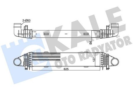 Радіатор інтеркулера kale oto radyator 347700 на Мерседес C-Class S204/C204