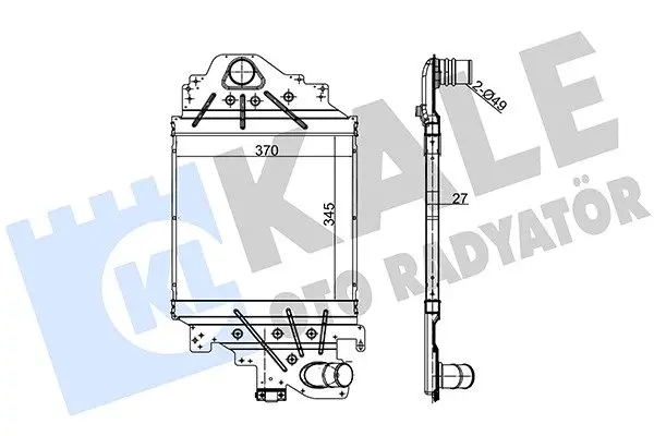 Радиатор интеркулера KALE OTO RADYATOR 348100