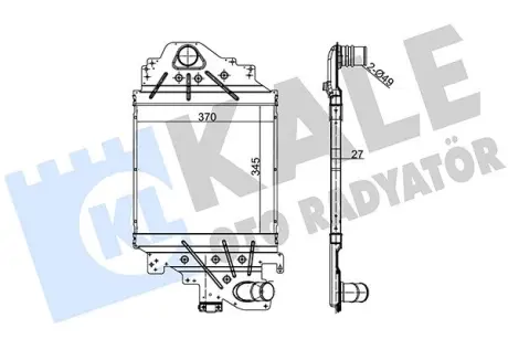 Радиатор интеркулера KALE OTO RADYATOR 348100