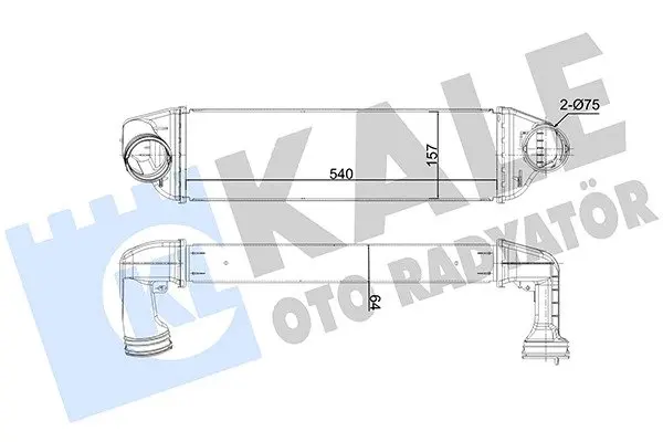 Радіатор інтеркулера KALE OTO RADYATOR 350770 (фото 1)