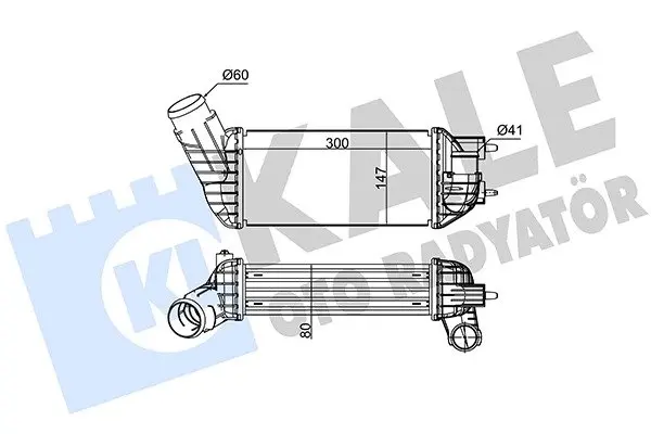 Радиатор интеркулера KALE OTO RADYATOR 350825