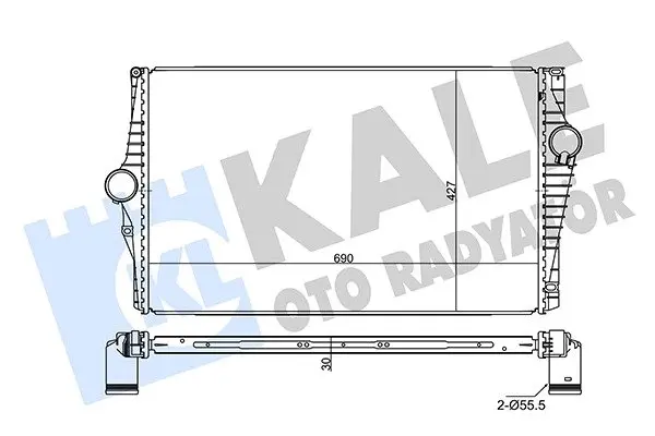 Радіатор інтеркулера KALE OTO RADYATOR 350840 (фото 1)