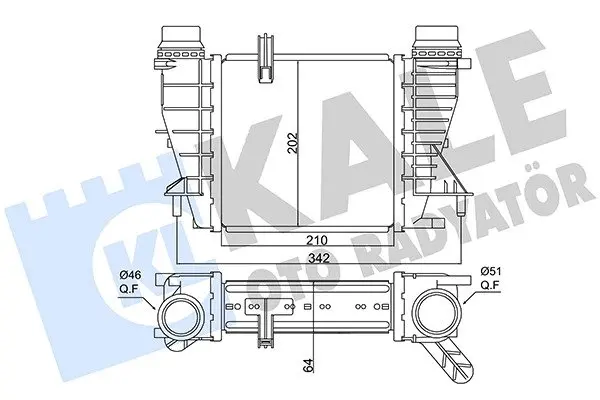 Радіатор інтеркулера KALE OTO RADYATOR 350880 (фото 1)