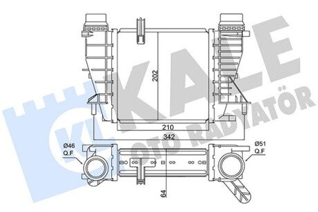 Радиатор интеркулера kale oto radyator 350880