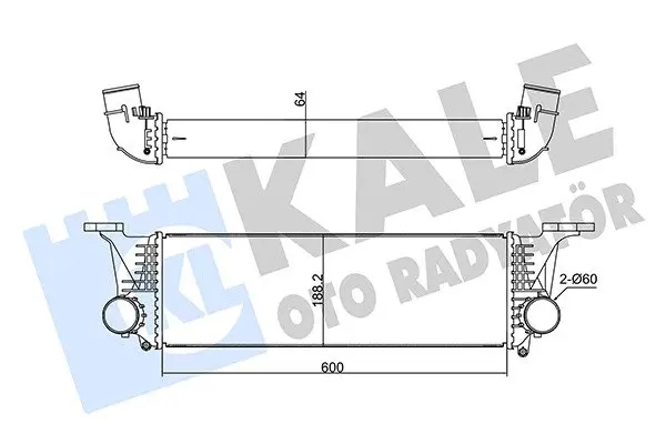 Радіатор інтеркулера KALE OTO RADYATOR 350950 (фото 1)