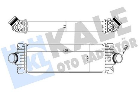 Радіатор інтеркулера kale oto radyator 351285 на Форд Кастом