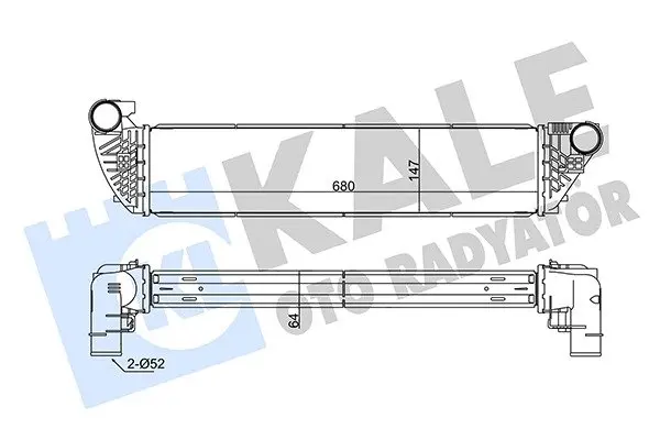 Радиатор интеркулера KALE OTO RADYATOR 352260