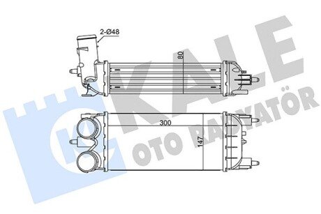 Радиатор интеркулера kale oto radyator 352290