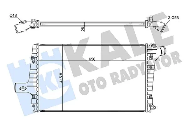 Радиатор интеркулера KALE OTO RADYATOR 352380