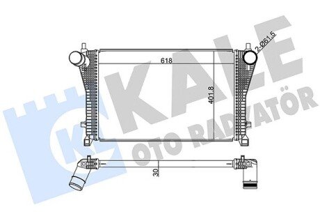 Радиатор интеркулера kale oto radyator 352405