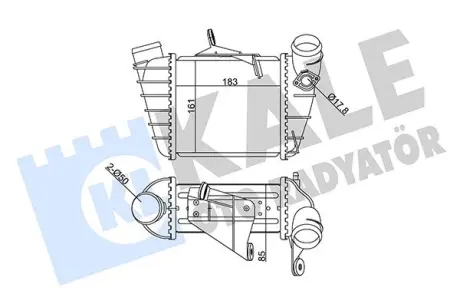 Радиатор интеркулера KALE OTO RADYATOR 352410 Сеат Ибица