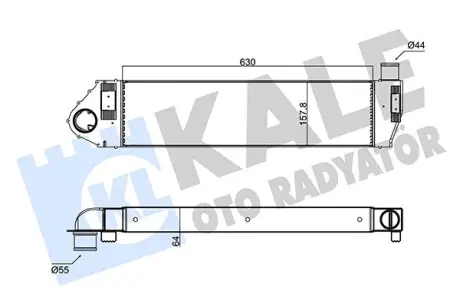 Радіатор інтеркулера KALE OTO RADYATOR 352470 Рено Гранд Сценик