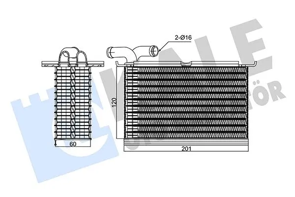 Радиатор интеркулера KALE OTO RADYATOR 354520