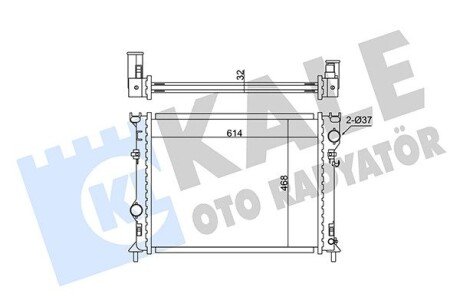 Радіатор охолодження двигуна kale oto radyator 341940