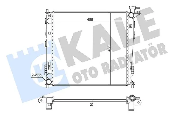 Радиатор охлаждения двигателя KALE OTO RADYATOR 341960