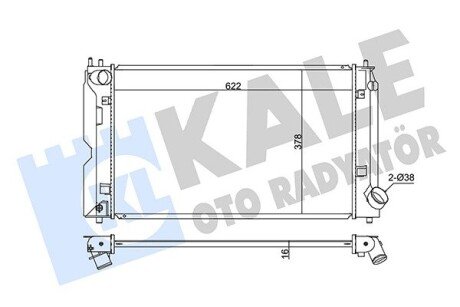 Радиатор охлаждения двигателя kale oto radyator 342205 на Тойота Авенсис т25