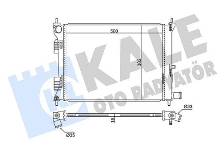 Радіатор охолодження двигуна kale oto radyator 342285 на Hyundai Accent 2012, 2011