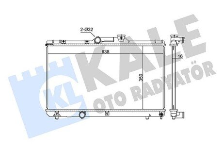 Радиатор охлаждения двигателя kale oto radyator 342325 на Тойота Королла е110