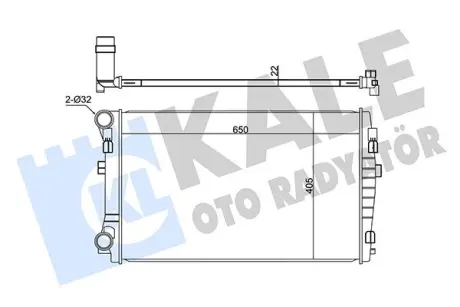 Радиатор охлаждения двигателя KALE OTO RADYATOR 345840