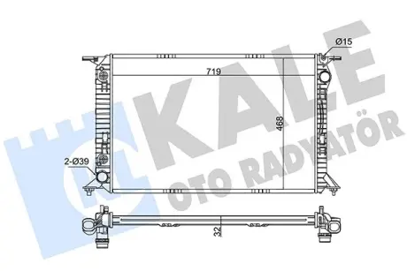 Радиатор охлаждения двигателя KALE OTO RADYATOR 345860 Ауди А4 б8