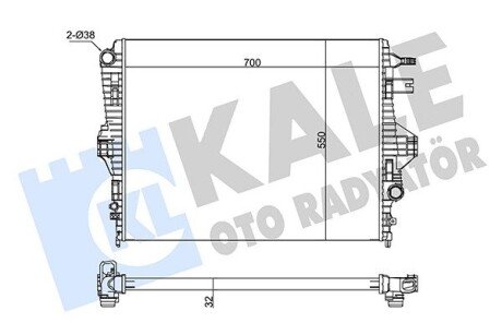 Радіатор охолодження двигуна kale oto radyator 345870