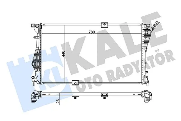 Радиатор охлаждения двигателя KALE OTO RADYATOR 347250