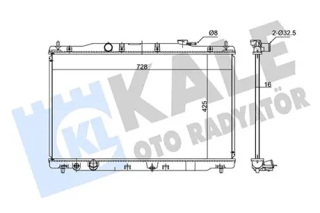 Радиатор охлаждения двигателя KALE OTO RADYATOR 347735 Хонда Срв 4