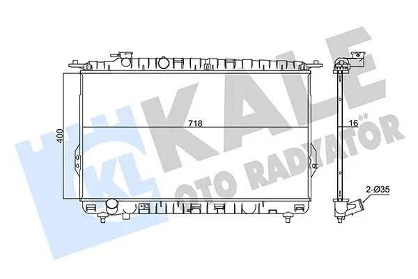 Радиатор охлаждения двигателя KALE OTO RADYATOR 347810