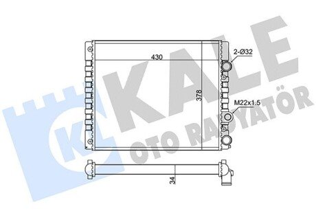 Радіатор охолодження двигуна kale oto radyator 348270