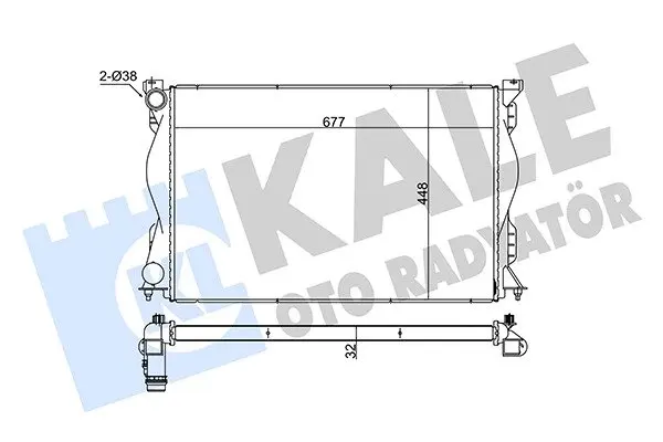 Радіатор охолодження двигуна KALE OTO RADYATOR 348315 (фото 1)